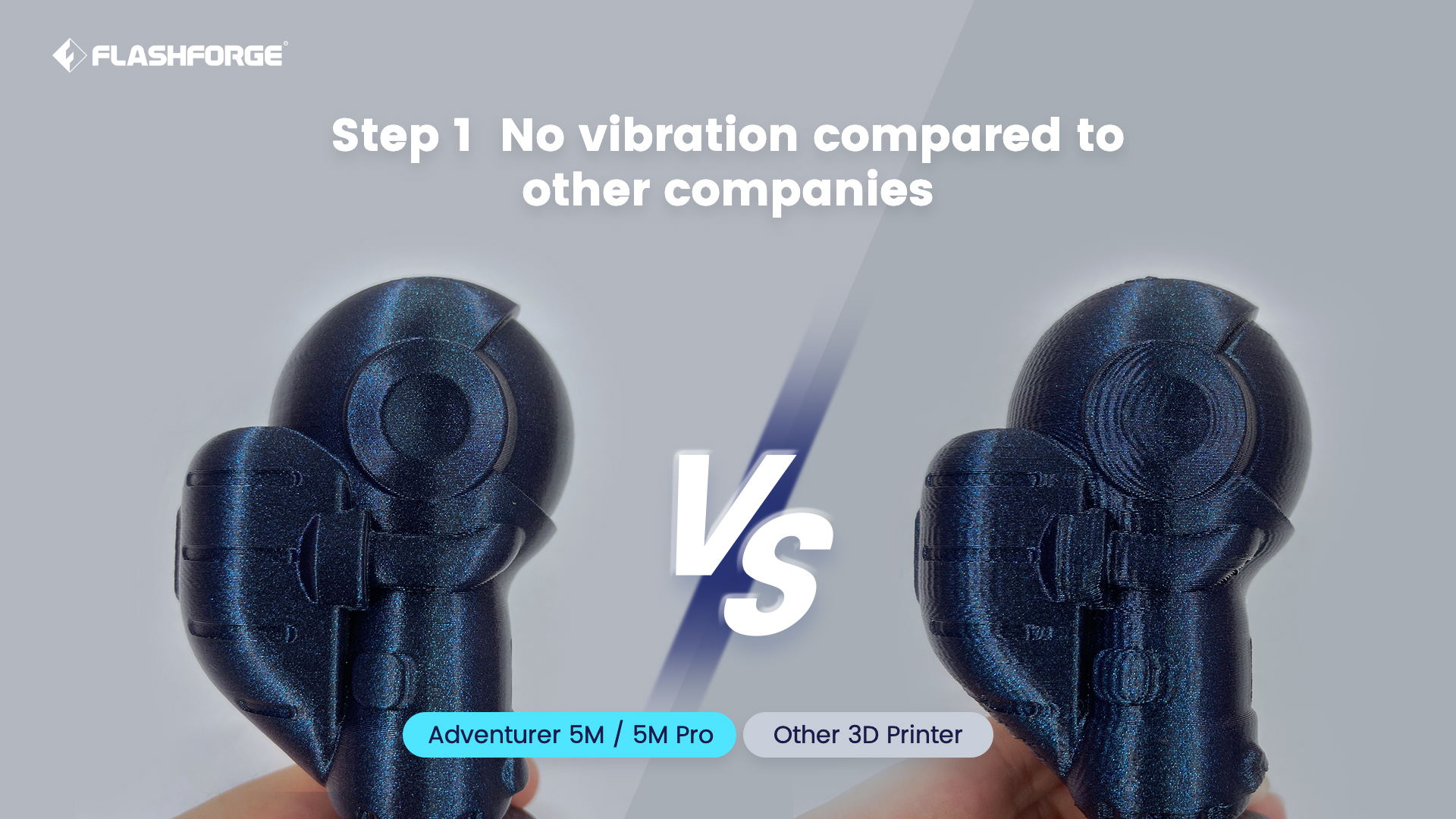 Flashforge Adventure5M , Adventure5M Pro 3D printing quality vs others' 3D printer quality compare